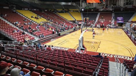 New mexico new mexico state basketball - FILE - The basketball court of the Pan American Center at New Mexico State University is seen Feb. 15, 2023, in Las Cruces, N.M. Three former New Mexico State men’s basketball players violated school sexual harassment policies, according to an investigation conducted by an independent contractor hired by the university to review …